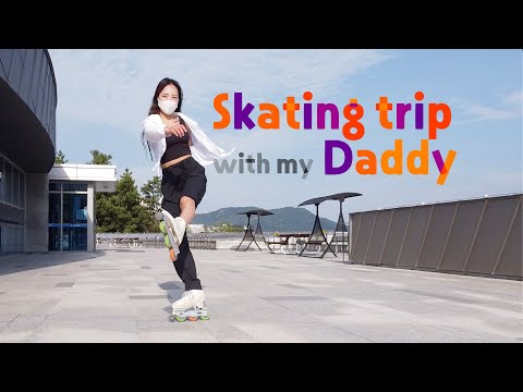 Inline Skating with my Dad: Father and daughter