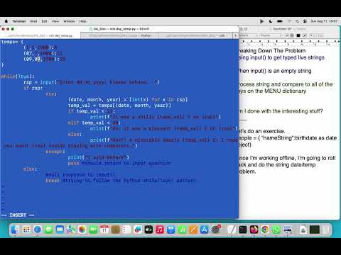 Python Workout 09 Dict - Day and Temperature