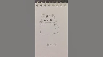 Cute things to draw when bored day9#easy #cute #sketch #art #drawing #tutorial #cutethings #cat