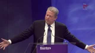 Gore: 'They're using the atmosphere as their sewage infrastructure'; then hops red-eye to London
