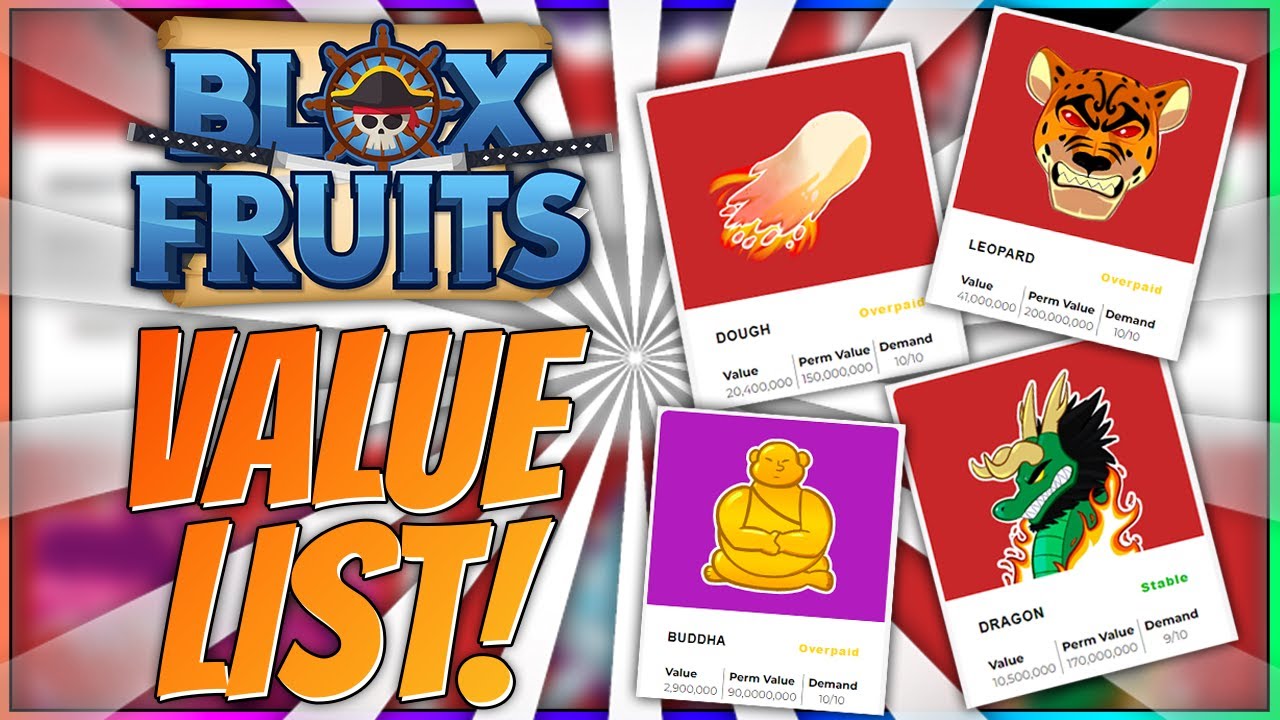 Roblox Blox Fruits Value List