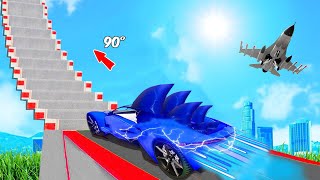 MASINA lui SONIC poate urca SCARILE de 90° in GTA 5!