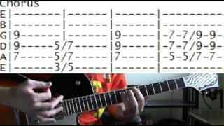 Nazareth Hair Of The Dog Guitar Lesson with Chords and TAB Tutorial also by Guns N Roses