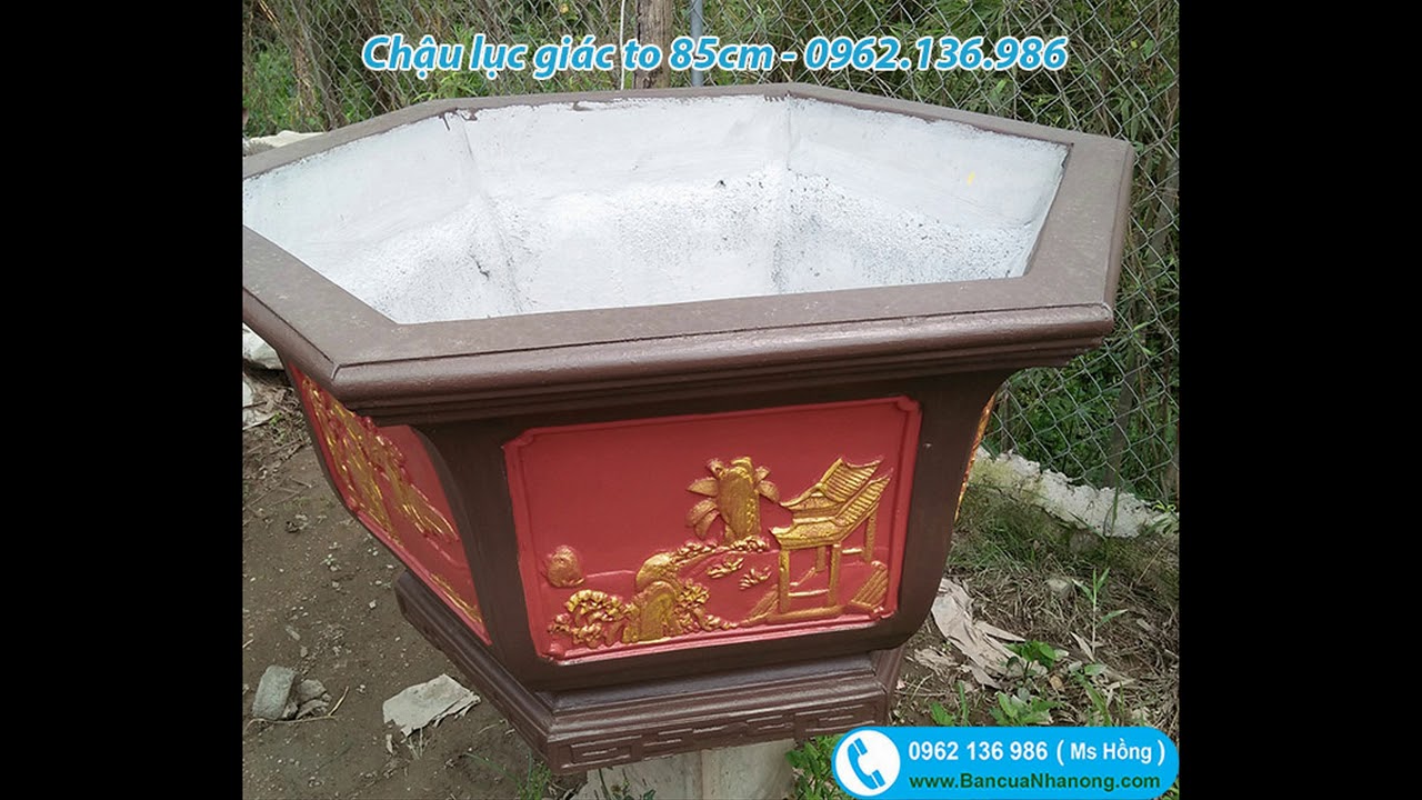Bán chậu lục giác xi măng to/nhỏ trồng cây hoa cảnh