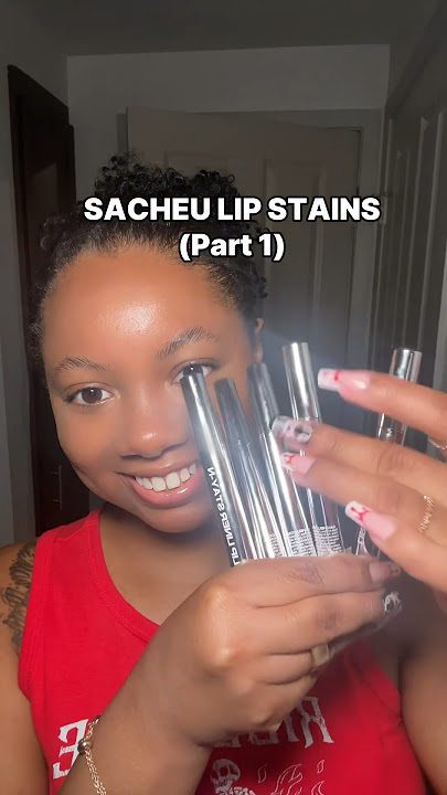 Trying the viral ​⁠​⁠@sacheubeauty lip stains | sacheu beauty | viral makeup | peel off lip liner