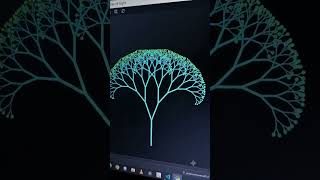 Python Turtle banata hai Glowing Fractal Tree 🌳✨ #Shorts #Python #tree  #CodeArt
