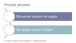 Say it in French  I  She always spoke in English avi
