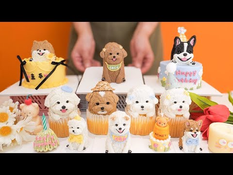 Dog friendly cupcakes and egg-based pound cakes! Korean Street Food 가락 우츄츄