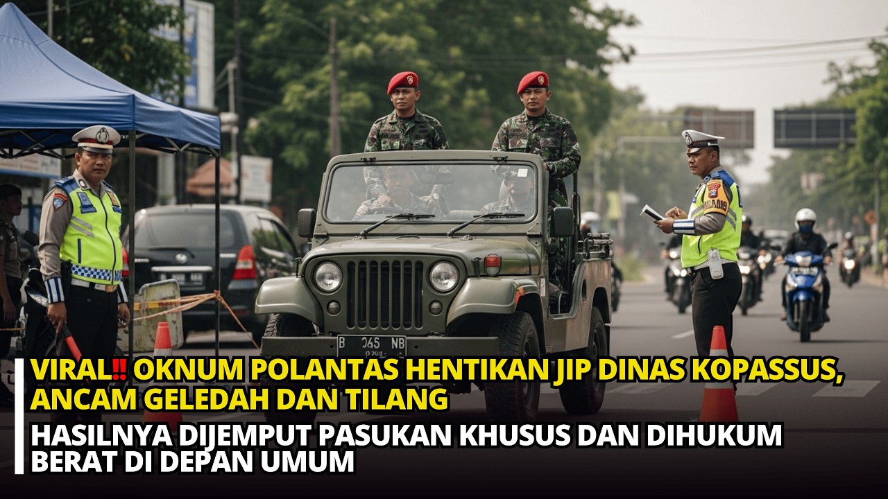 SALAH LAWAN‼️OKNUM POLANTAS SOMBONG, TERTUNDUK LESU SAAT DIJEMPUT MENDADAK PASUKAN ELIT KOPASSUS!