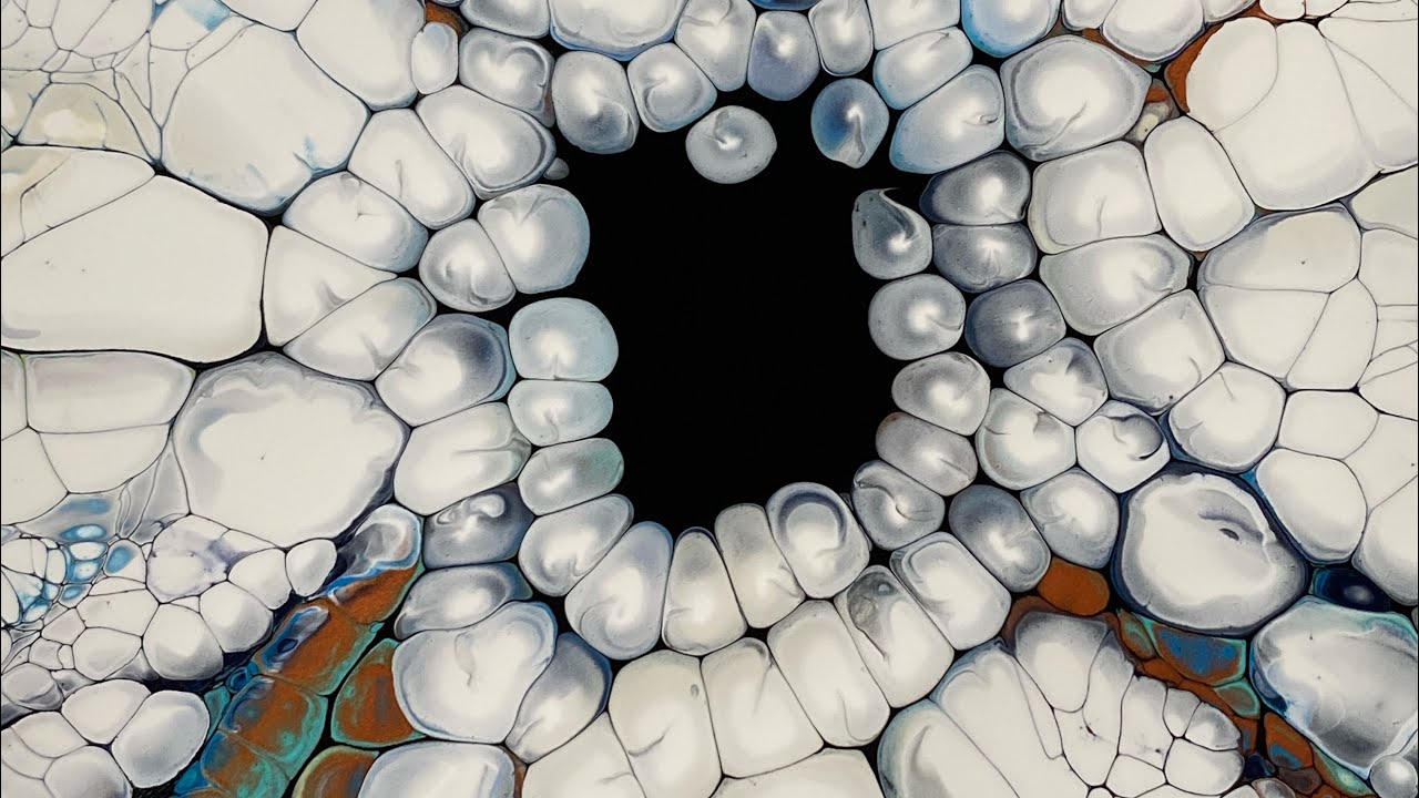 Brilliant Pearls and Shades of Sea Glass….FluidArt Pearl Pour - YouTube