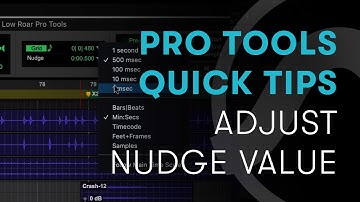 Pro Tools Quick Tips: Adjust Nudge Value
