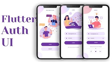 Welcome, Login, Signup Screen- Flutter UI - Speed Code