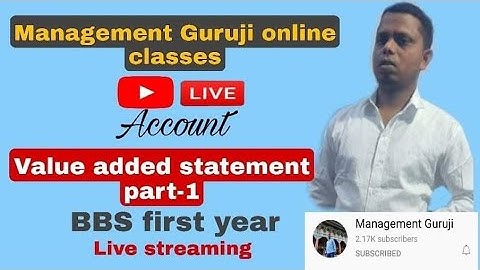 Value Added Statement || BBS First Year || Part 1