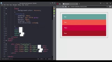 The flex-direction property with CSS Flexbox