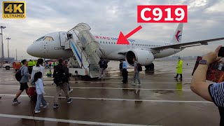 Полет на первом в Китае пассажирском самолете C919｜Из Шанхая в Чэнду 4K