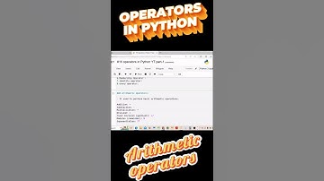 Operators in python | Arithmetic operators, comparison operators| #shorts |#trending