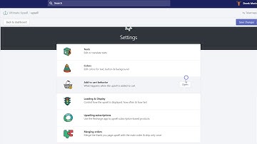 Edit settings in the ultimate upsell app for Shopify