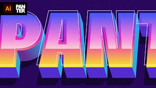 How to Design 3D Retro Text Effect in Illustrator