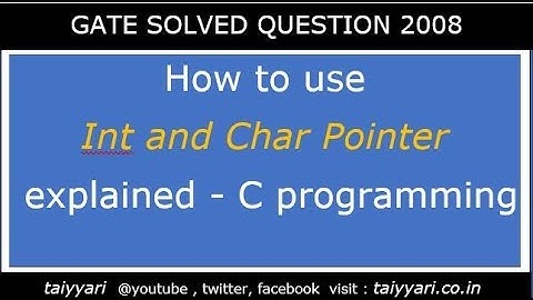 How does int and char pointers work?