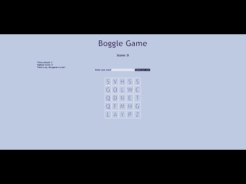 🎮 Flask Boggle Game – Python & Flask Web App Demo