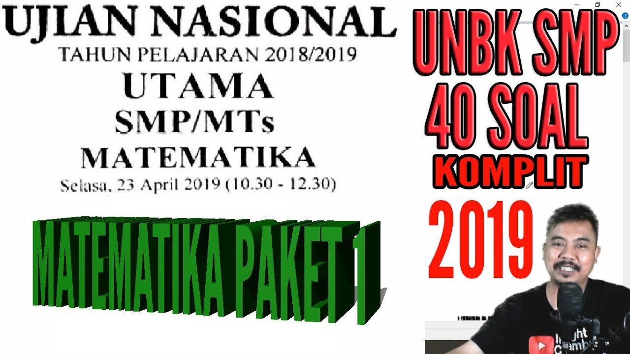 Pembahasan Soal Un Matematika Smp 2019 Paket 1 – IlmuSosial