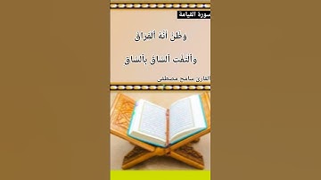 القارئ سامح مصطفى (سورة القيامة)#quran #المصحف #islamicstatus #قرآن