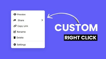 Custom Right Click Context Menu in HTML CSS & JavaScript