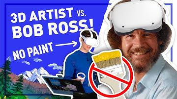3D Artist vs Bob Ross - Painting without Paint!