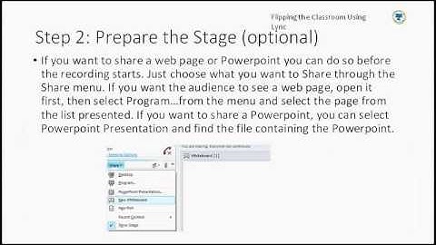 Flipped Classroom Using Lync