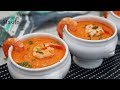 Crema de langostinos o crema de mariscos. Facil y rapido