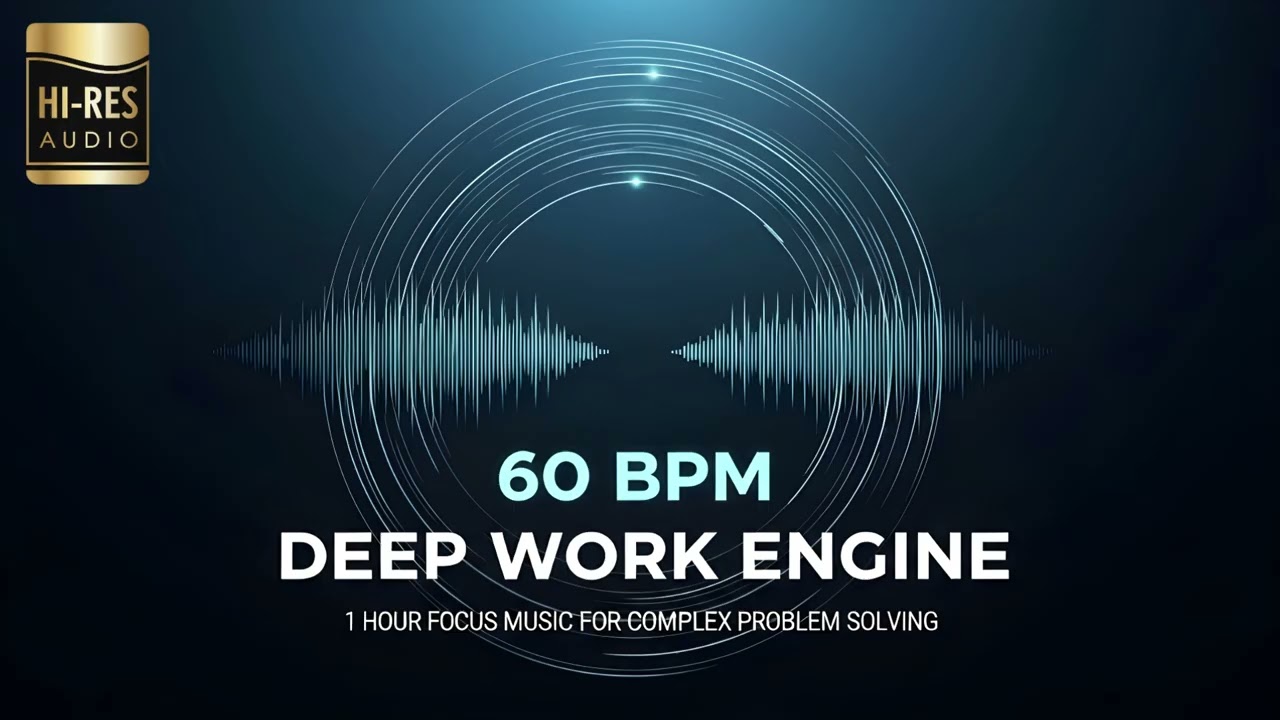 1 Hour of Deep Work Engine: 60 BPM Focus Music for Solving Complex Problems & Coding | Work Music
