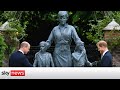 BREAKING: William & Harry unveil Princess Diana statue