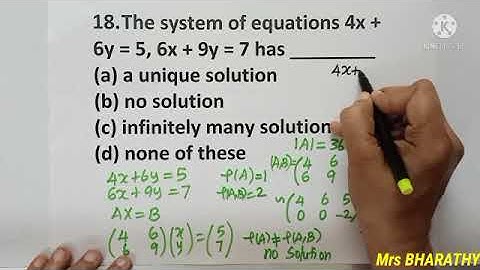 12th Business Maths|BM92|MCQ in Applications of Matrices and determinants