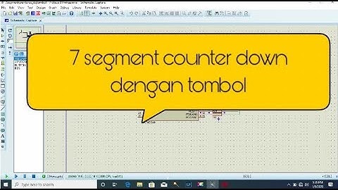 7 segment counter down dengan tombol menggunakan software proteus dan codevision avr