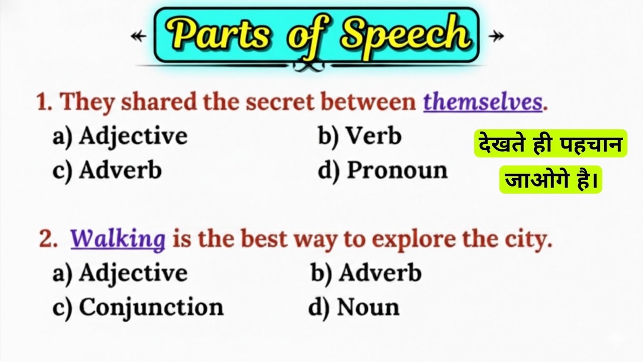 Master Parts of Speech in Minutes | Guaranteed for All Competitive Exams