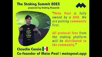 [BEST CUT] META POOL AT "THE STAKING SUMMIT 2023" BY CLAUDIO (CO-FOUNDER OF META POOL)