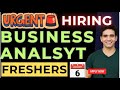 Business Analyst Jobs for Freshers in India | Jan 2026 | Remote Business Analyst Jobs