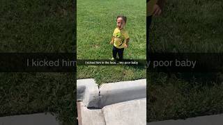 Teaching my son soccer gone wrong.