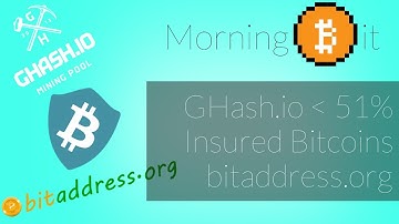 Ghash.io Prevents 51% + Insured Bitcoin Storage + bitaddress.org | Morning Bit Ep 37