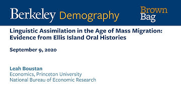 Linguistic Assimilation in the Age of Mass Migration: Evidence from Ellis Island Oral Histories