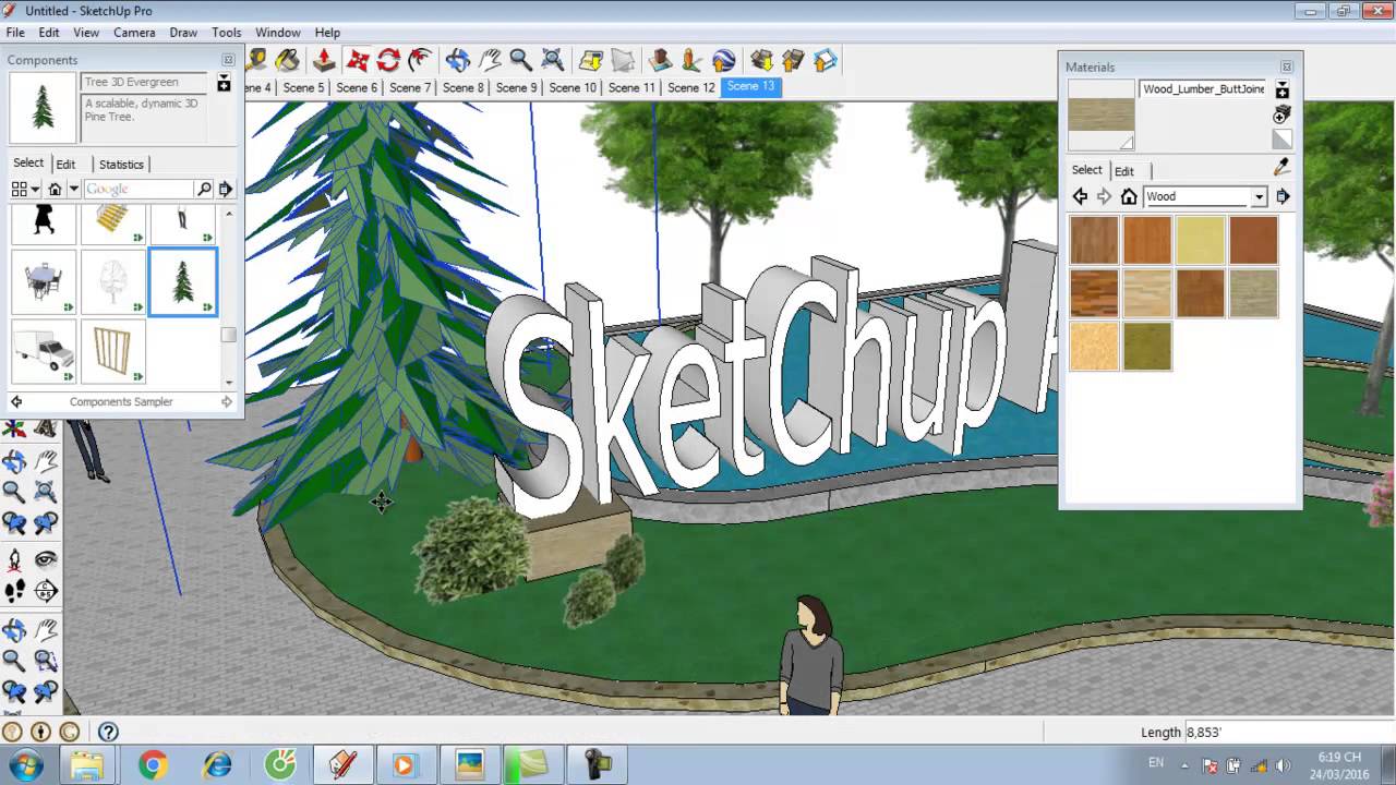 Sketchup Pro, Design Landscape part 1 - YouTube on Sketchup Garden Design
 id=96702