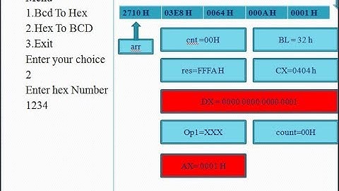 BCD to Hex and Hex to BCD Assembly Language Program Part 2 | Assembly Language program Hex to BCD