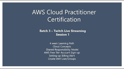 AWS Certification Mentoring - Batch 3 Session 1