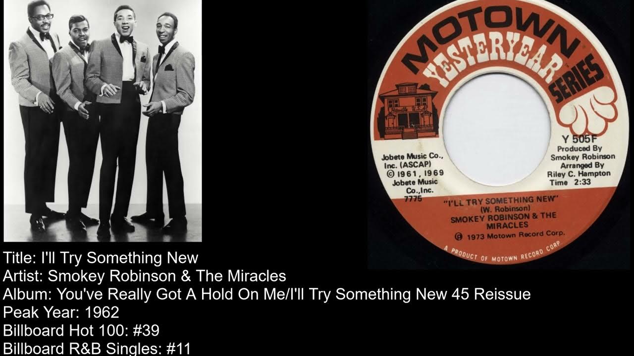 Smokey Robinson & The Miracles- I'll Try Something New - YouTube