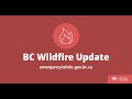 BC Wildfire Update, September 1, 2022