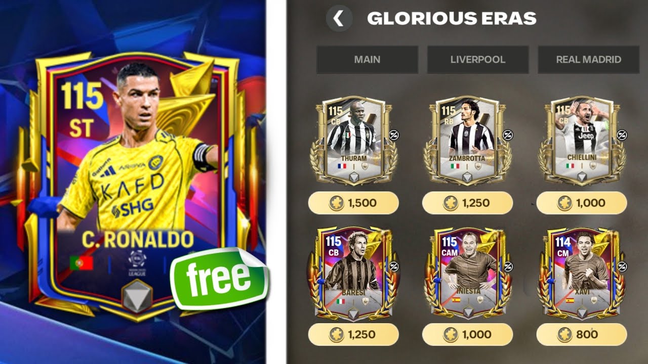 FREE 115 OVR RONALDO!! OFFICIAL RECORD BREAKER EVENT & GLORIOUS ERA WEEK 4 REWARDS FC MOBILE 26! 