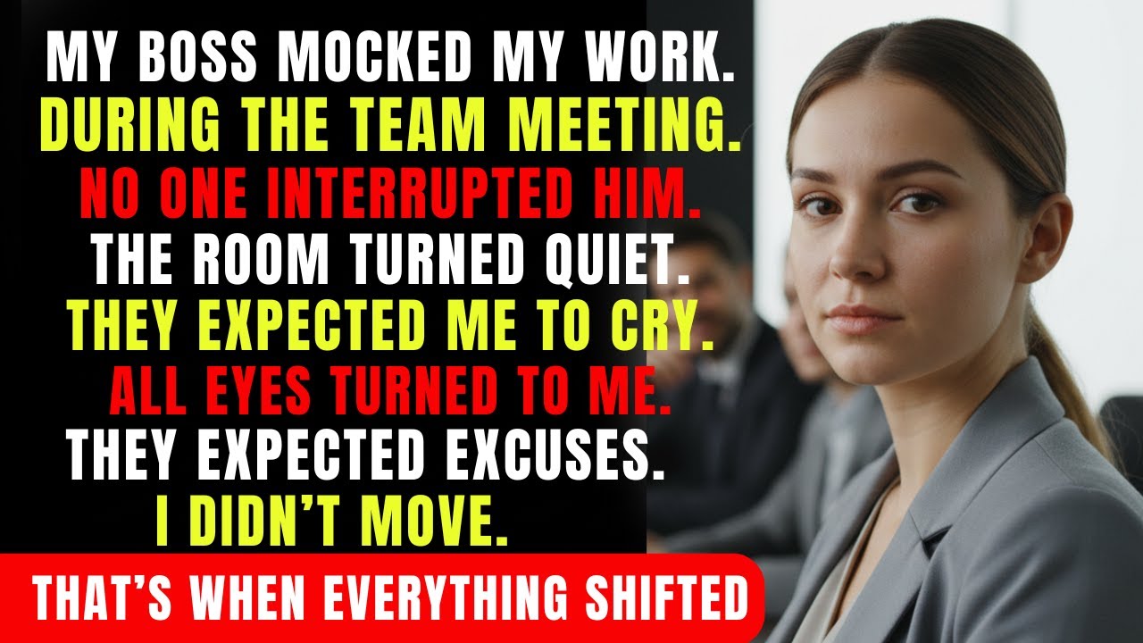 My Boss Mocked My Work in the Meeting — I Stayed Silent
