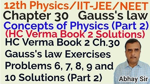Concepts of Physics HC Verma Book 2 Ch.30 : Gauss