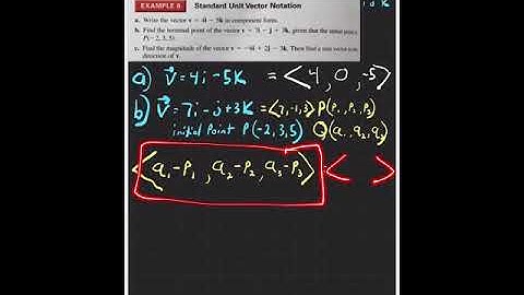 Calculus 3 (11.2) Part B Vectors in Space