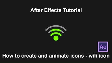 After Effects Tutorial: How to create and animate icons - wifi icon